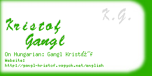kristof gangl business card